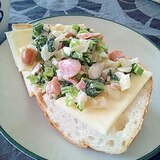 小松菜ソーセージの簡単サンドイッチ